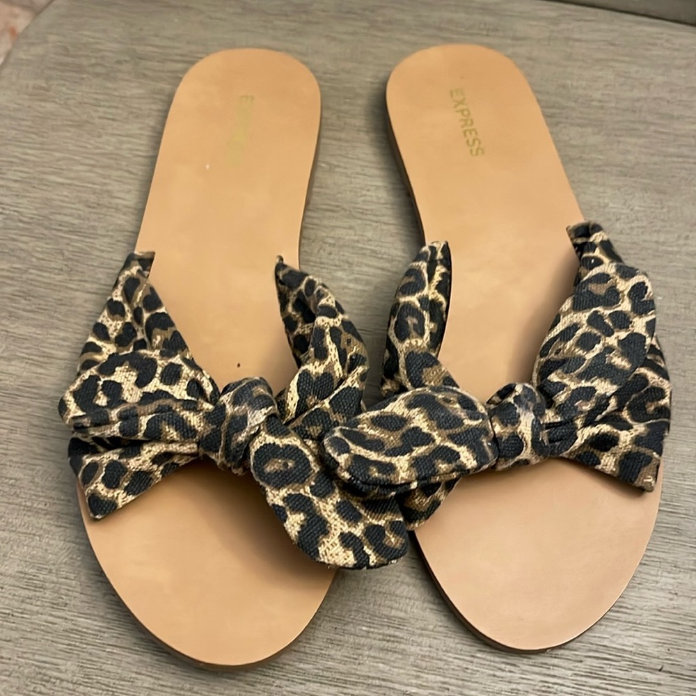 Express Leopard Print Sandals 8